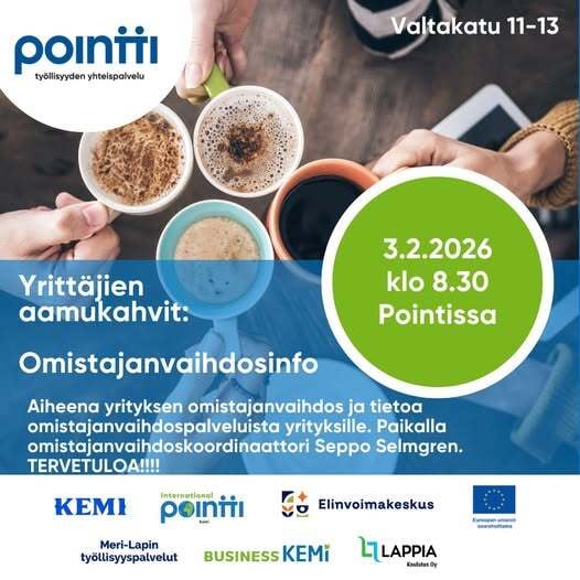 Aamukahvit 3.2.2026 omistajanvaihdos