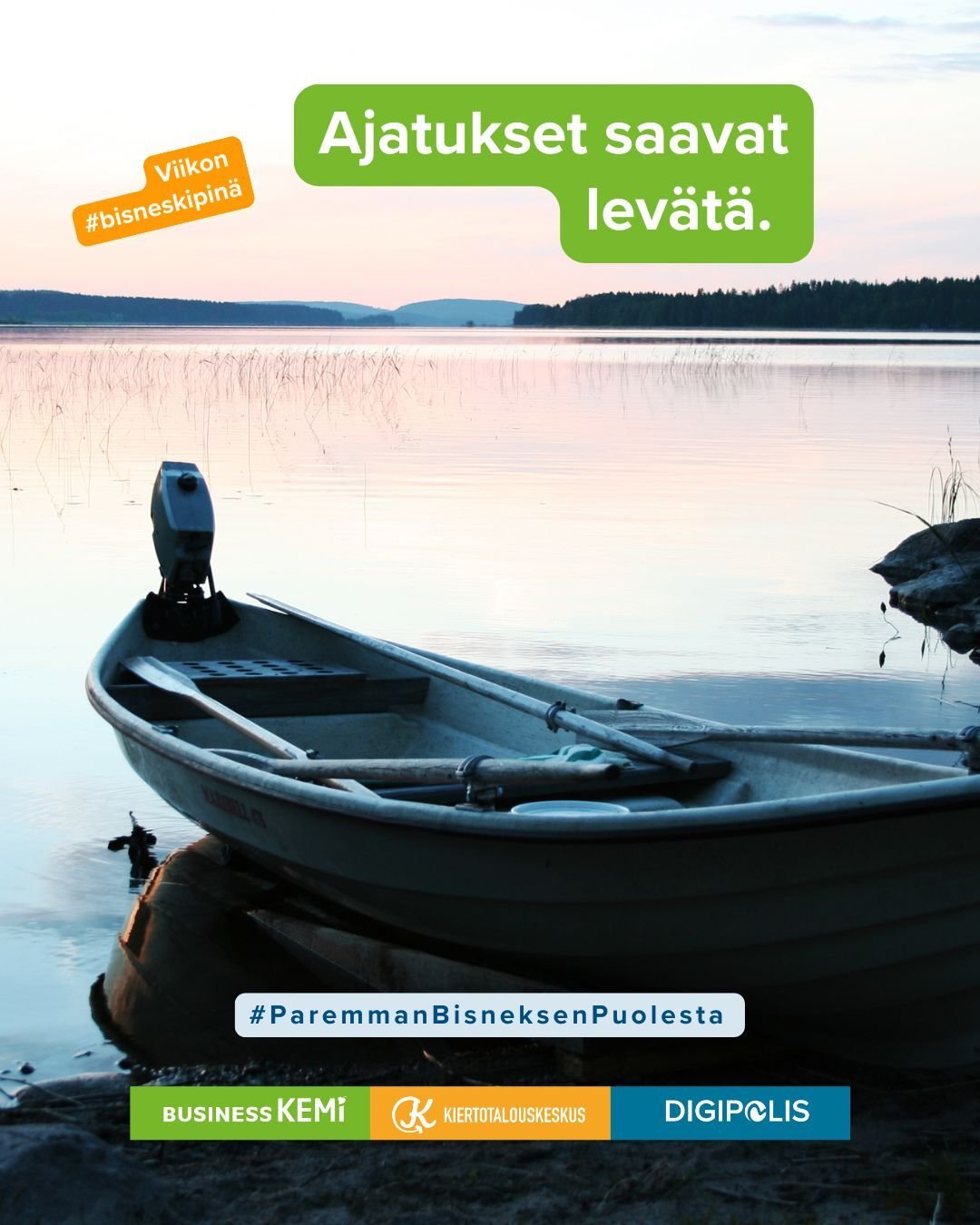 Business Kemin #bisneskipinä aforismi 29. kesäkuuta: Ajatukset saavat levätä.