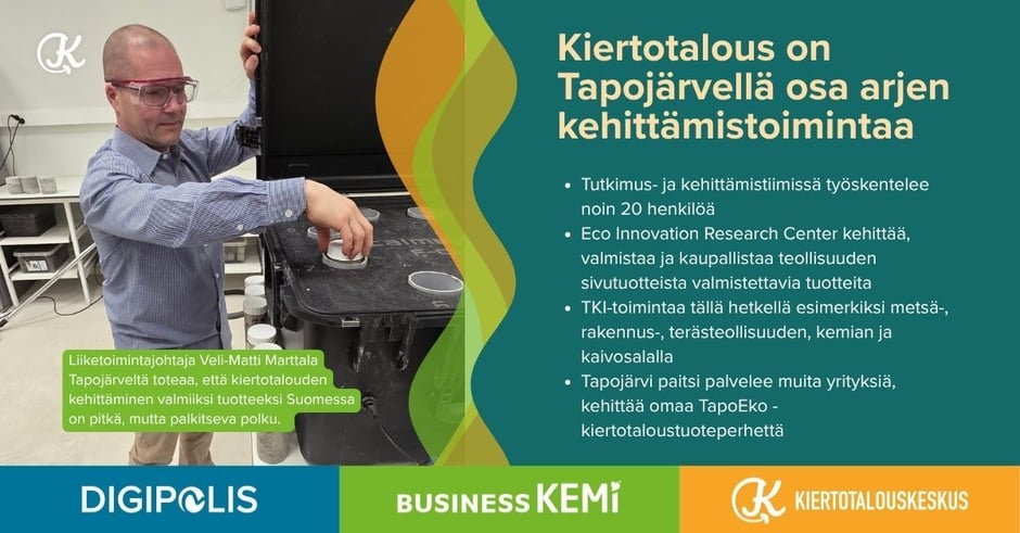 Tapoj rvi Jatkaa Vahvaa Panostusta Kiertotalouden Tutkimukseen Ja Tapoj rvi Jatkaa Vahvaa Panostusta Kiertotalouden Tutkimukseen Ja