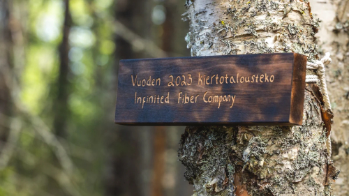 Vuoden 2023 Kiertotalousteko -palkinto Infinited Fiber Company