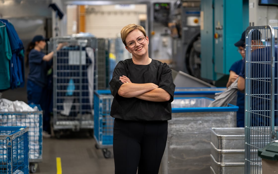 Meri-Lapin Keskuspesulan toimitusjohtaja Annaleena Laakso