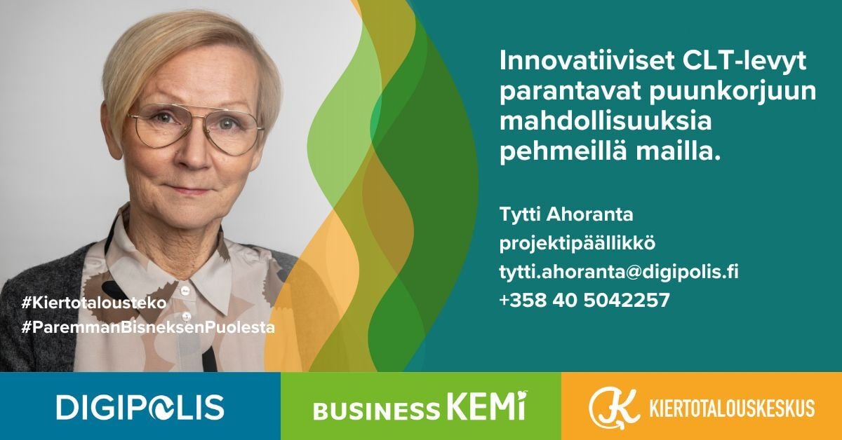 Innovatiiviset CLT-levyt parantavat puunkorjuun mahdollisuuksia pehmeillä mailla, sanoo projektipäällikkö Tytti Ahoranta Kiertotalouskeskuksen blogissa.