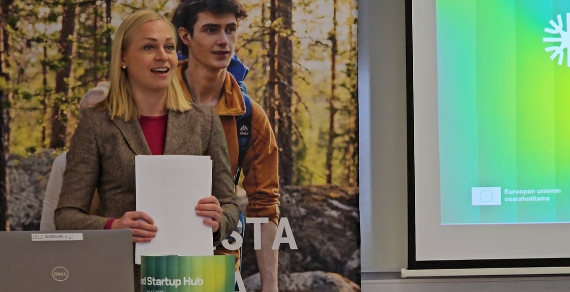 Ulkoministeri Elina Valtonen Startup Hubin avajaisissa 20. marraskuuta 2025. Kuva Soile Suvanto Kemin Digipolis oy