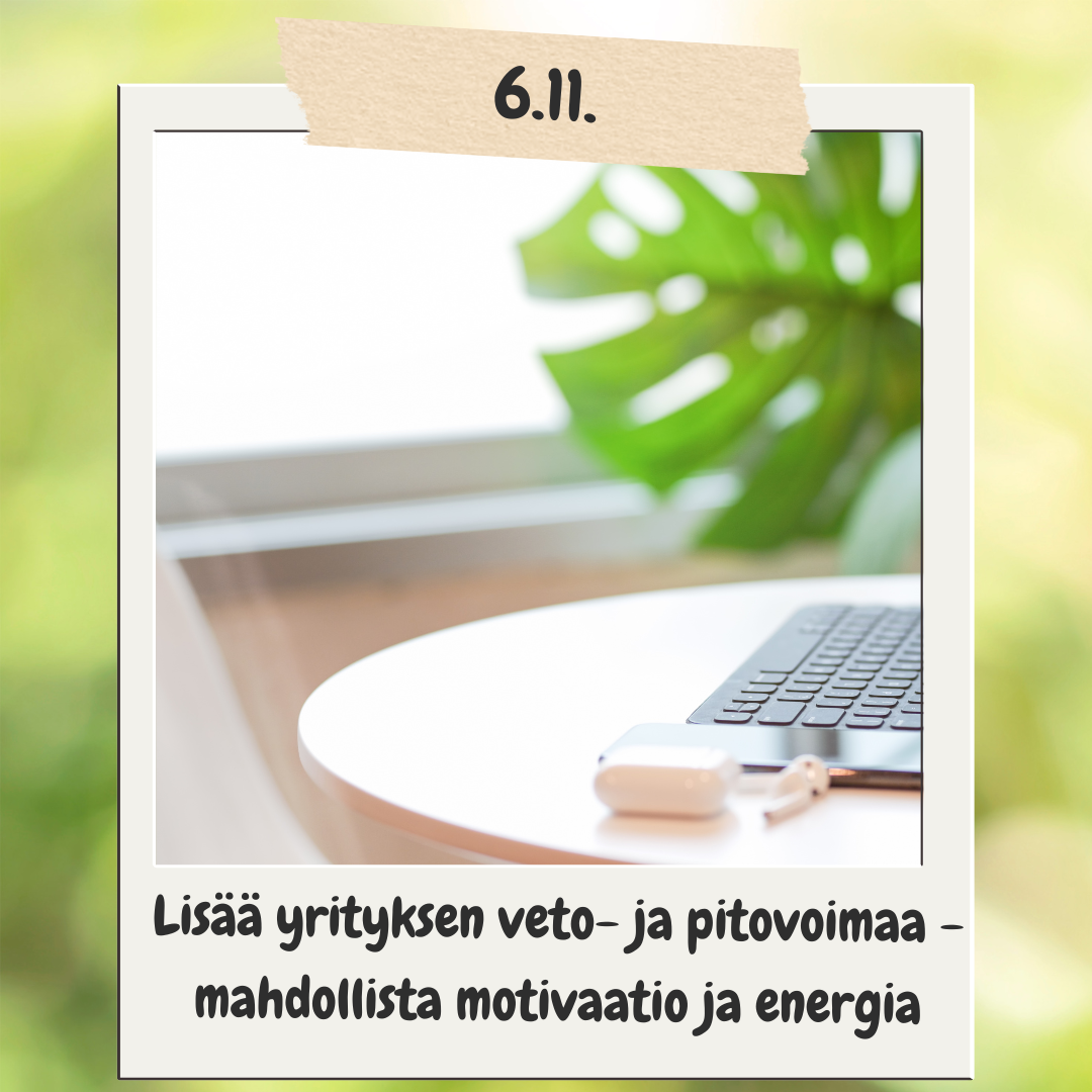 04-2 6.11. Lisää yrityksen veto- ja pitovoimaa - mahdollista motivaatio ja energia